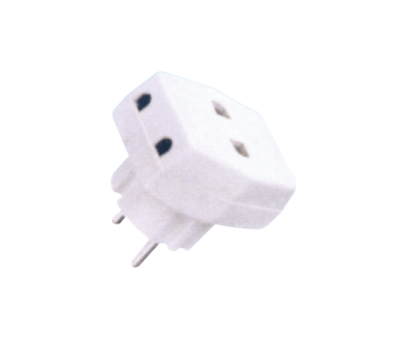 2017 High quality
PH7-6110 AC SOCKET-OUTLET ADAPTOR WITH 2 ROUND PIN PLUG 10A 250V for United Arab Emirates Factory detail pictures